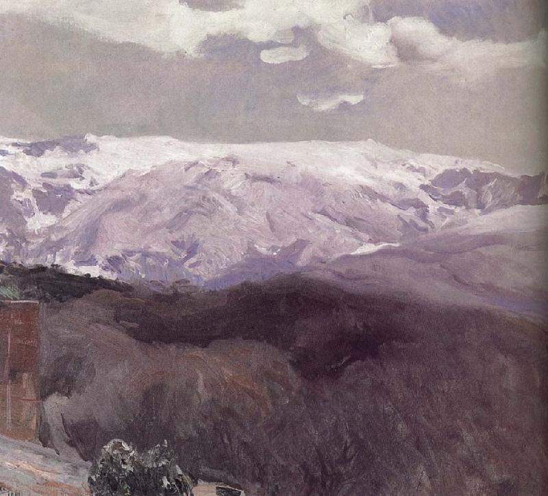 Joaquin Sorolla Sierra Nevada in winter Norge oil painting art